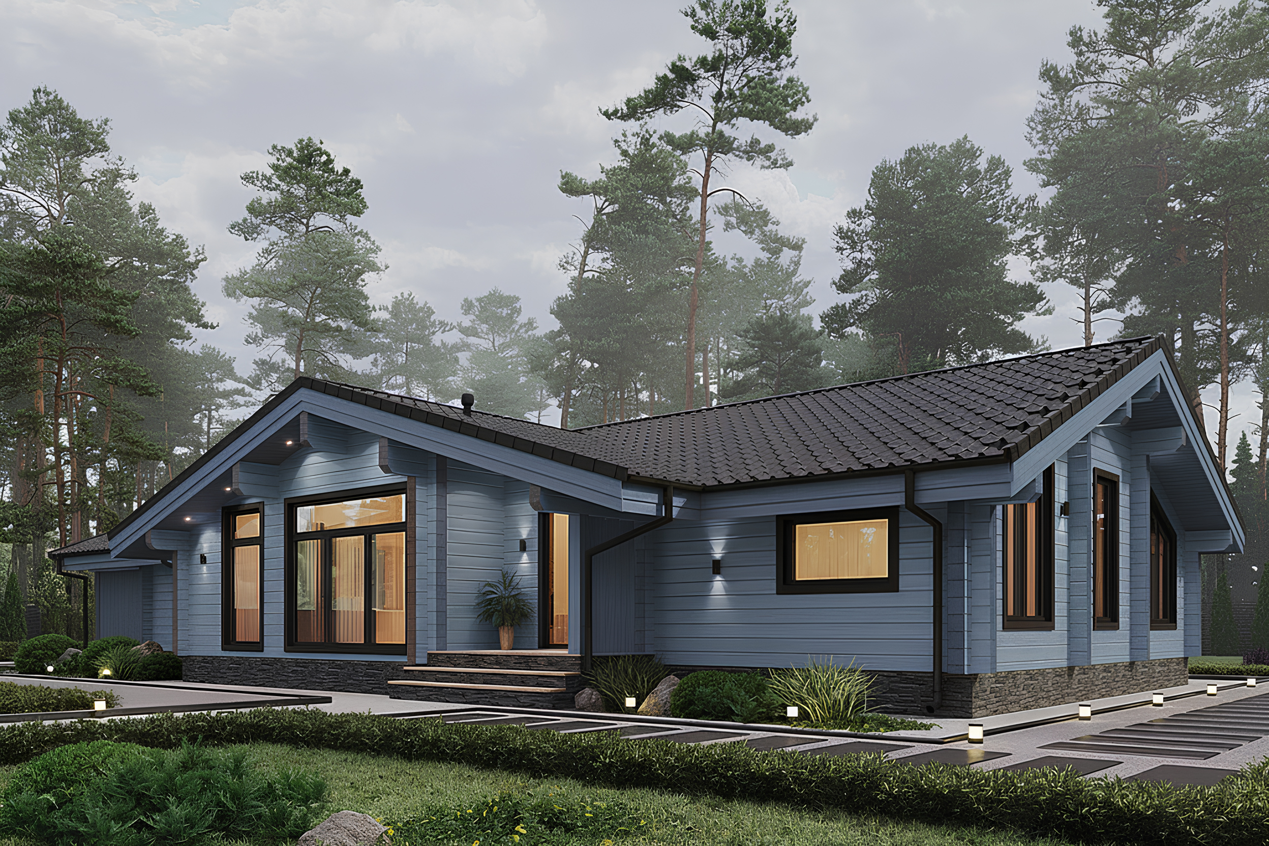 Дом из клееного бруса VZ-498